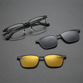 Gavi Acetate Alloy Glasses Frame With Magnetic Sunglasses Clips