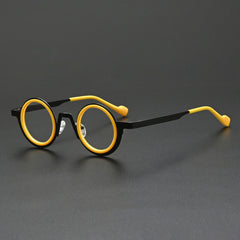 Jago Titanium Acetate Round Glasses Frame