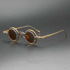 GO Round Titanium Glasses Frame With Magnetic Sunglasses Clips
