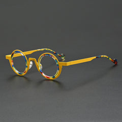 Jago Titanium Acetate Round Glasses Frame