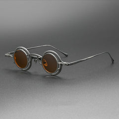 GO Round Titanium Glasses Frame With Magnetic Sunglasses Clips