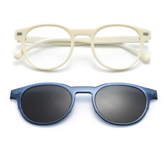 Burton Acetate Alloy Glasses Frame With Magnetic Sunglasses Clips