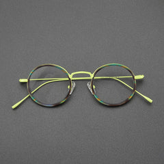 Parson Round Acetate Titanium Glasses Frame