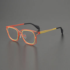 Lamb Colorful Geometric Titanium Glasses Frame