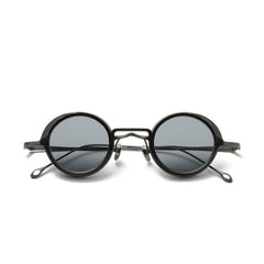 MB Round Titanium Glasses Frame With Magnetic Sunglasses Clips