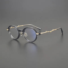 Plato Retro Oval Acetate Oversize Glasses Frame