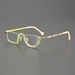 Musetti Retro Semi Titanium Glasses Frame