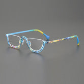 Musetti Retro Semi Titanium Glasses Frame