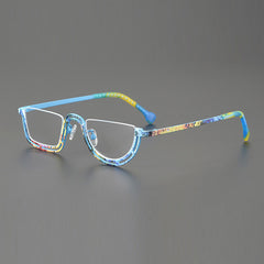 Musetti Retro Semi Titanium Glasses Frame
