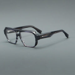 Yuan Retro Rectangle Acetate Glasses Frame