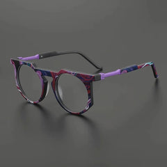 Paelor Retro Round Acetate Glasses Frame