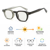 Marin Retro Polygon Photochromic Glasses Frame
