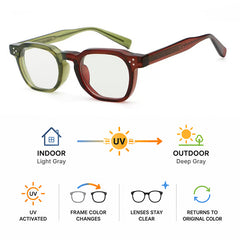Marin Retro Polygon Photochromic Glasses Frame