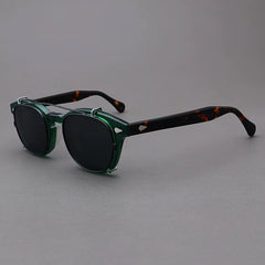 Ted Acetate Glasses Frame With sunglasses Clips