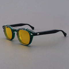 Ted Acetate Glasses Frame With sunglasses Clips