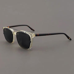 Myrna Acetate Glasses Frame With Polarized Sunglasses Clips