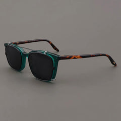 Myrna Acetate Glasses Frame With Polarized Sunglasses Clips
