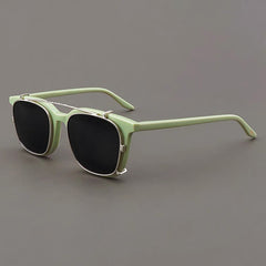 Myrna Acetate Glasses Frame With Polarized Sunglasses Clips