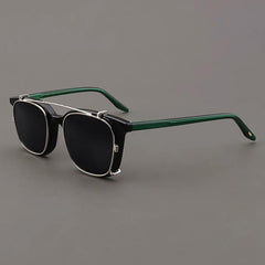 Myrna Acetate Glasses Frame With Polarized Sunglasses Clips