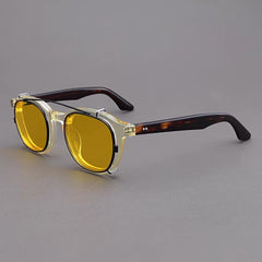 Crowe Vintage Acetate Glasses Frame With sunglasses Clips