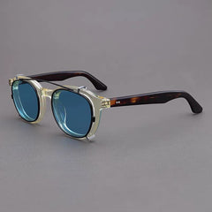 Crowe Vintage Acetate Glasses Frame With sunglasses Clips