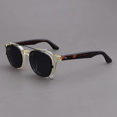 Crowe Vintage Acetate Glasses Frame With sunglasses Clips