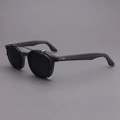 Crowe Vintage Acetate Glasses Frame With sunglasses Clips
