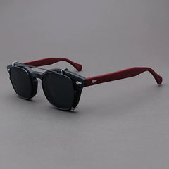 Ted Acetate Glasses Frame With sunglasses Clips
