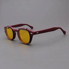 Ted Acetate Glasses Frame With sunglasses Clips
