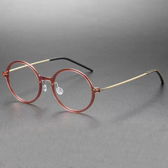 Matherne Ultra light Titanium Round Glasses Frame