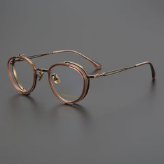 Adler Round Titanium Glasses Frame Round Frames Southood Pink Brown