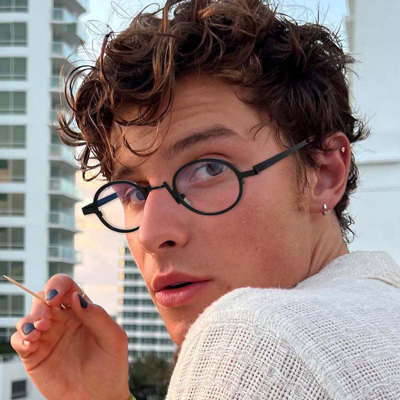 Alden Personality Brand Quality Metal Punk Glasses Frame oval frame Southood