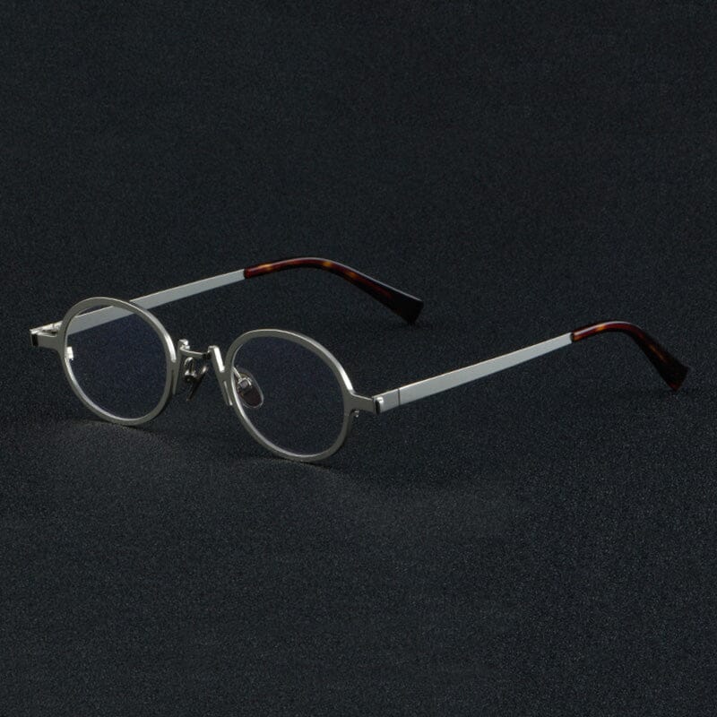 Alden Personality Brand Quality Metal Punk Glasses Frame oval frame Southood Silver