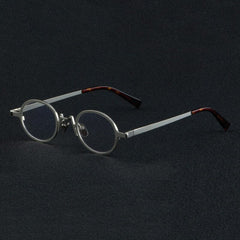 Alden Personality Brand Quality Metal Punk Glasses Frame oval frame Southood Silver