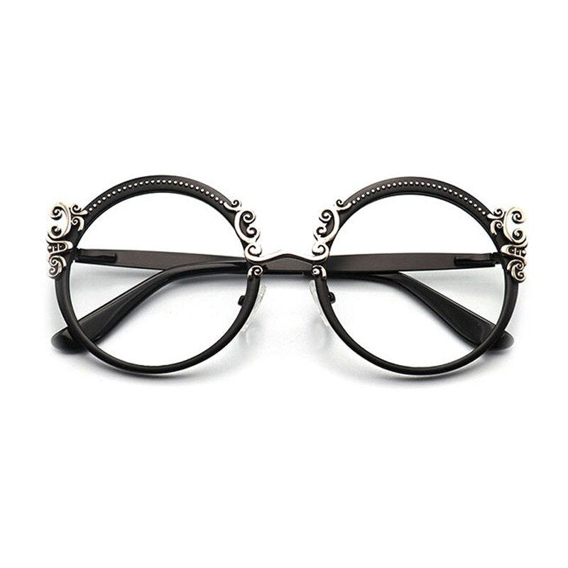 Alexis Fashion Round Glasses Frame Round Frames Southood Black