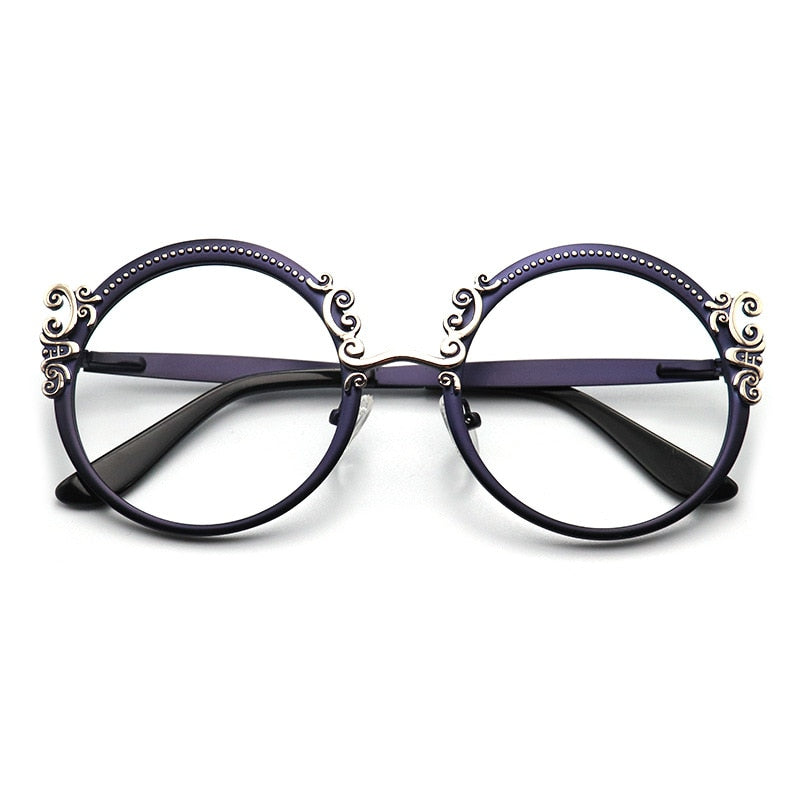 Alexis Fashion Round Glasses Frame Round Frames Southood Purple
