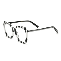 Allyse Acetate Rectangle Glasses Frame Rectangle Frames Southood Black White