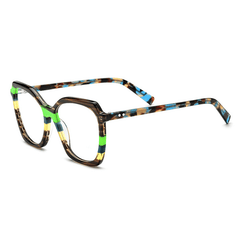 Allyse Acetate Rectangle Glasses Frame Rectangle Frames Southood Brown Blue