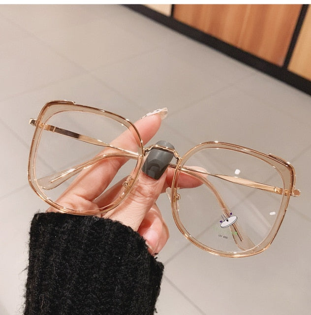 Alva Oversize Square Glasses Frame Rectangle Frames Southood Tea