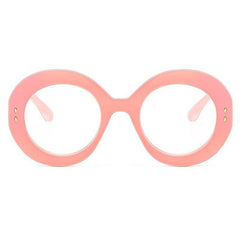 Annabelle Brand Large Round Eyeglasses Frame Round Frames Southood C4 pink clear