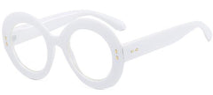 Annabelle Brand Large Round Eyeglasses Frame Round Frames Southood C6 white clear