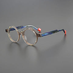 Ansley Retro Round Acetate Glasses Frame Round Frames Southood Brown