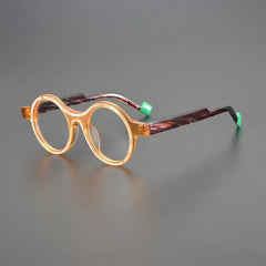 Ansley Retro Round Acetate Glasses Frame Round Frames Southood Orange