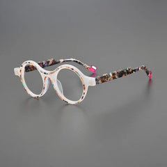 Ansley Retro Round Acetate Glasses Frame Round Frames Southood White