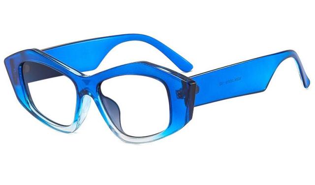Antonia Zebra Print Glasses Frame Geometric Frames Southood blue clear