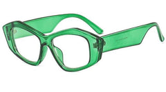 Antonia Zebra Print Glasses Frame Geometric Frames Southood green clear