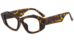 Antonia Zebra Print Glasses Frame Geometric Frames Southood leopard clear