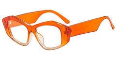 Antonia Zebra Print Glasses Frame Geometric Frames Southood orange clear