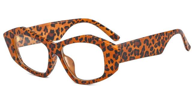 Antonia Zebra Print Glasses Frame Geometric Frames Southood tiger skin clear