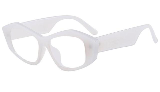Antonia Zebra Print Glasses Frame Geometric Frames Southood white clear